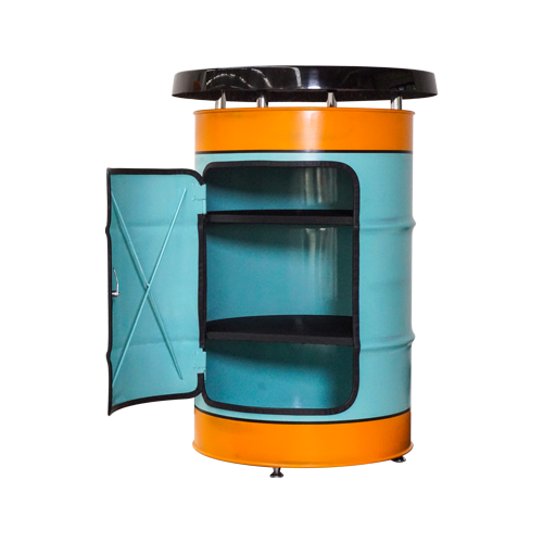 DrumGulf's tweet photo. OIL DRUM CABINET
Description
•The handle, legs and rollers are made of chrome. Hence, durable.
•The table top is also available in two varieties, glass table and black composite tabletop.
•Automatic interior LED-lighting.
Dimensions
Height: 96 cm • Diameter: 68 cm https://t.co/yVFtqwsMdV