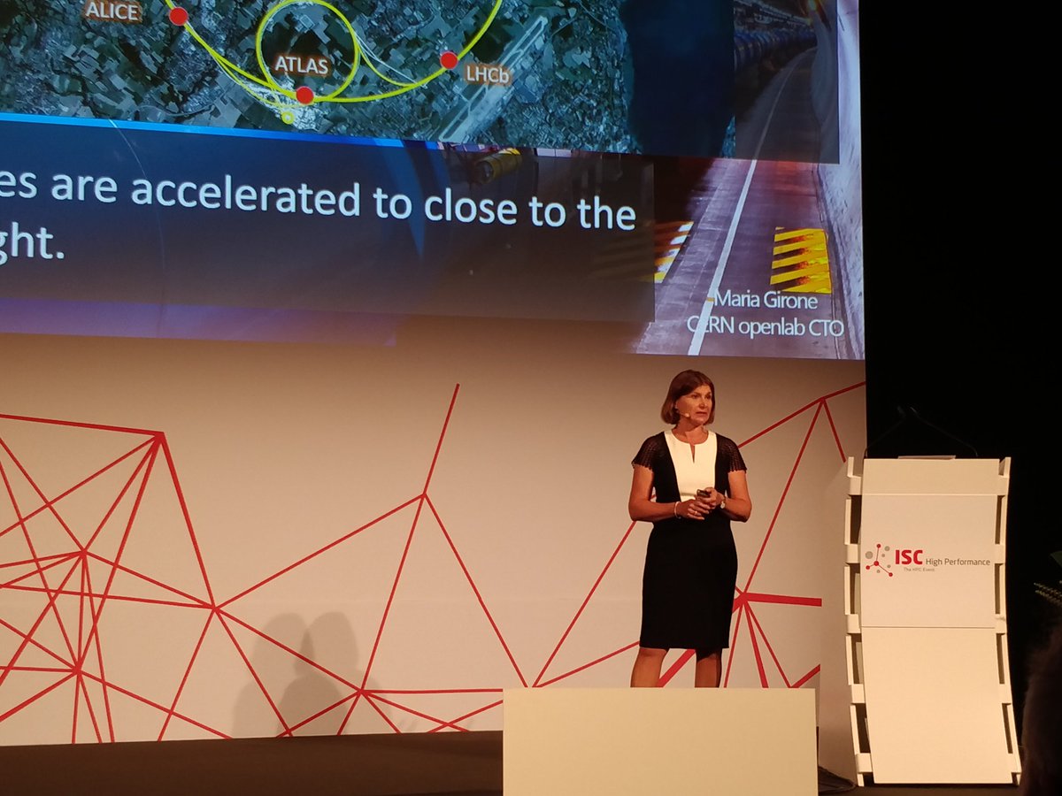 Live from #ISC18 - a truly inspiring keynote delivered by Dr Maria Girone (or, as she is known to me, "mum"), on "Tackling tomorrow's computing challenges today at CERN". isc-hpc.com/conference-key…