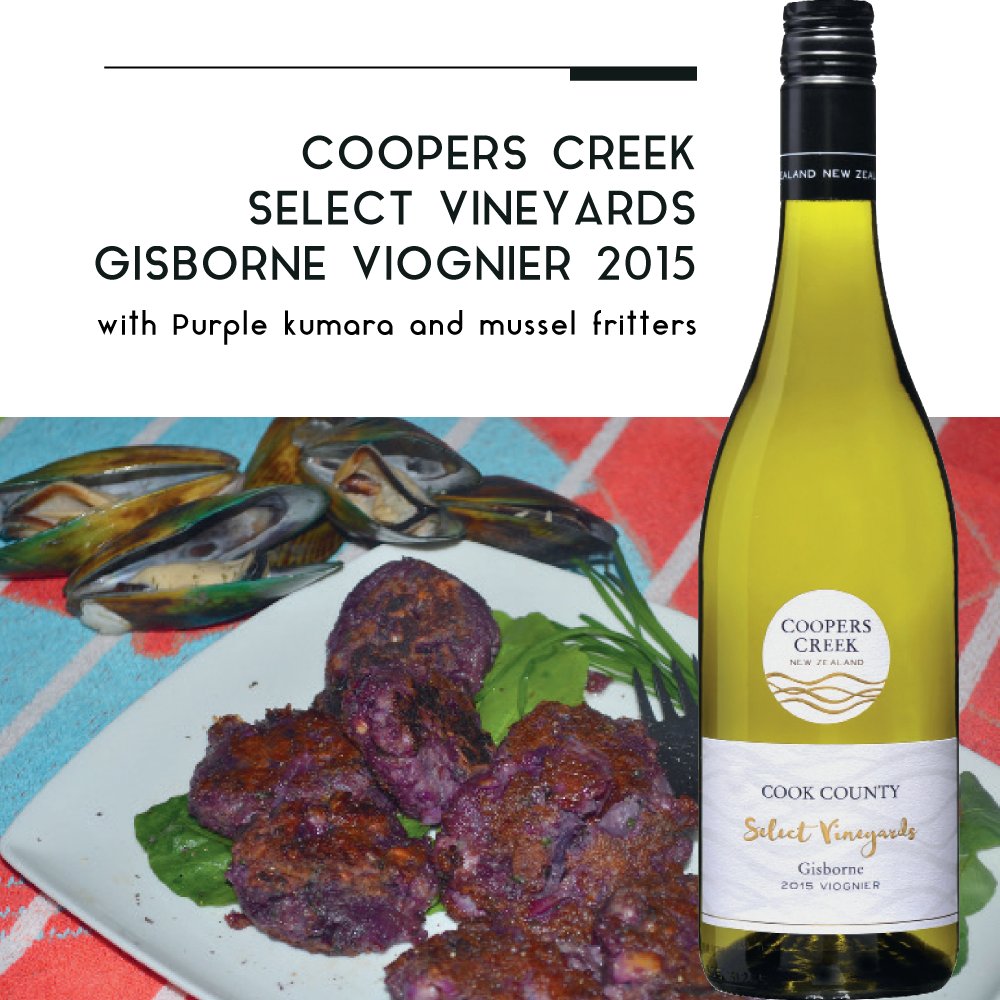 WineNZ_Magazine's tweet photo. Pair the richness of the Coopers Creek Select Vineyards Gisborne Viognier 2015 with the gentle sweetness of the kumara and shellfish. A heavenly match right in your kitchen. #winenzmagazine #winenz #NZwine  #winerecommendation #wine #winetasting #foodandwine #winepairing https://t.co/UfNdjUdypw