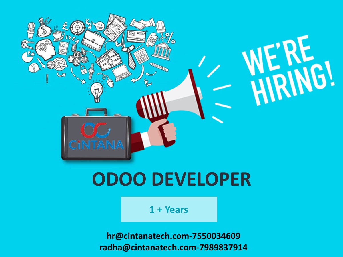 Cintanatweets's tweet image. #CiNTANA #ODOO_Developer #Direct_WalkIn_Welcome