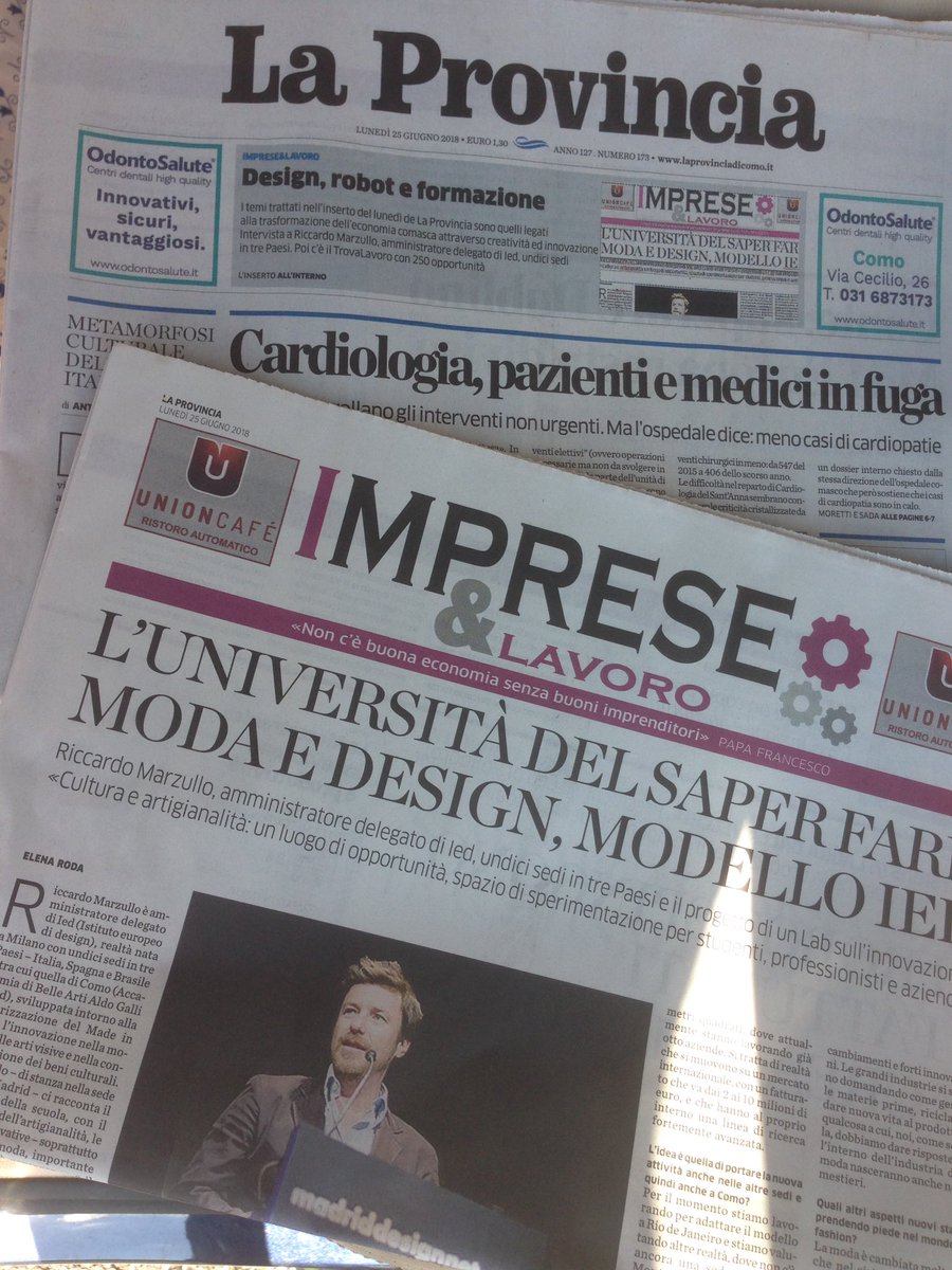 Ogni lunedì in omaggio con <a href="/laprovinciadico/">La Provincia di Como</a> e <a href="/laprovinciadilc/">La Provincia Lecco</a> l'inserto economico Imprese&amp;lavoro 12 pagine 250 offerte interviste focus analisi sulle #imprese il #lavoro a #Como e #Lecco <a href="/SaraBartolini/">Sara Bartolini</a> <a href="/SalvatoreAmura/">Salvatore Amura</a>