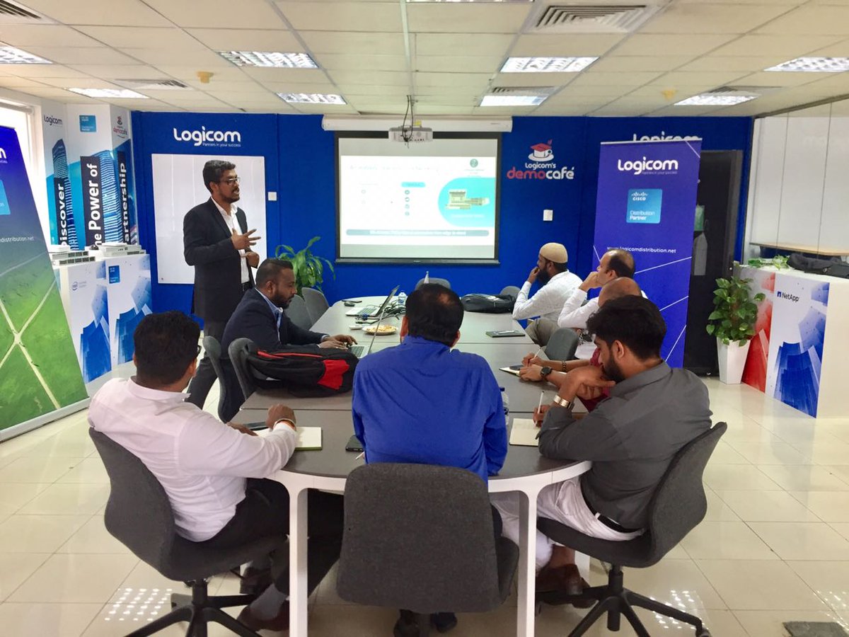 KatrinaPitogo's tweet image. Happening today: Snapshot of our @CiscoPartners demos at our #LogicomDemoCafe facilities!
@LogicomDisti present @CiscoDigital Cat9K and @CiscoServices to our partners. #LogicomDemoCafeDubai #DCCLOGICOMMEE18 #CiscoDCC18