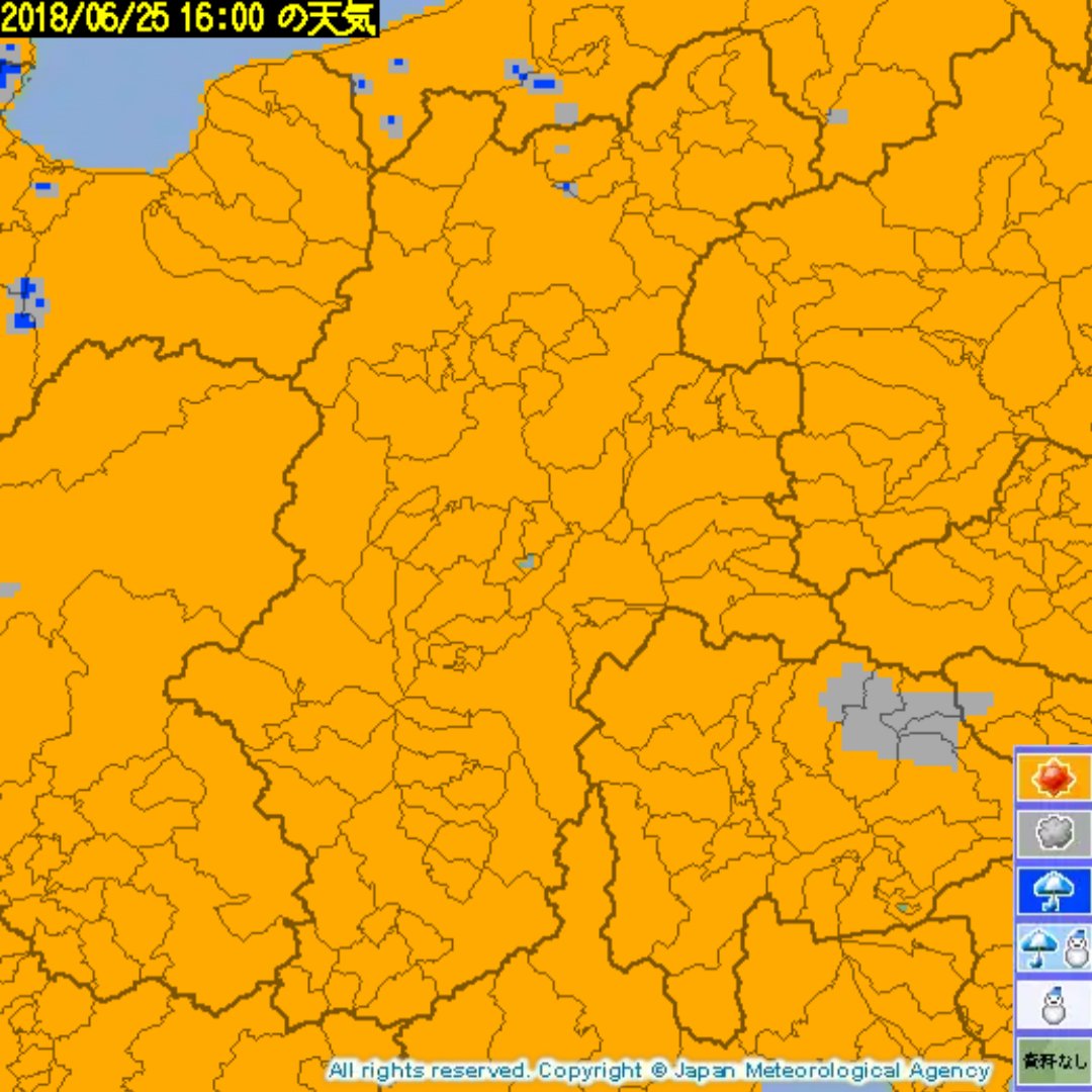 長野県のニュース 天気 交通 気象庁 長野県 天気概況 6月25日16 40発表 注警報 なし 今夜 晴 明日 概ね晴 夜は南部で雨の所も 最低気温は本日並 4 高 最高気温は本日と同じ位 2 高 長野松本諏訪飯田は真夏日予想