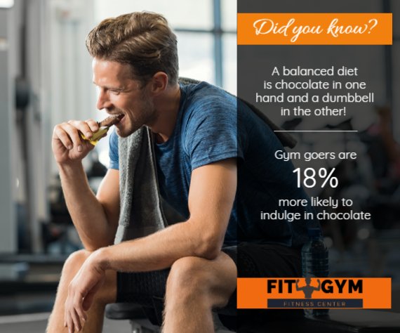 FitGym8's tweet photo. Did you know? A balanced diet is chocolate in one hand and a dumbbell in the other!
Gym goers are 18% more likely to indulge in chocolate. 
@fitgym  #monday #MondayMotivation #balanced #diet #chocolate #dumbbell #gym #goers #likely #indulge #thechocolate https://t.co/csr38a5AD5