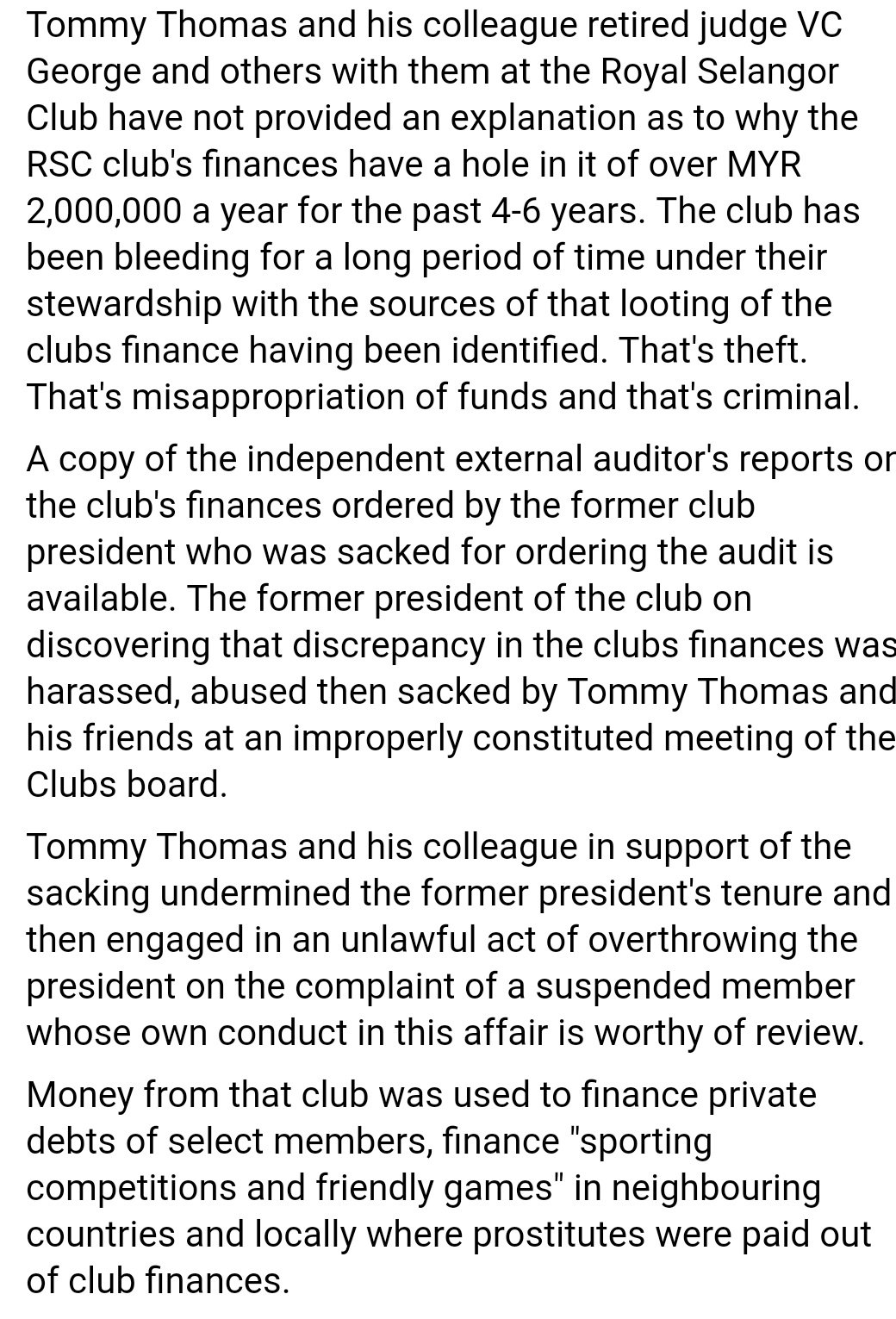 Xbrain Tommythomas And His Colleagues In Support Of The Sacking Undermined Former President S Tenure And Engaged In An Unlawful Act Of Overthrowing The President On The Complaint Of A Suspended
