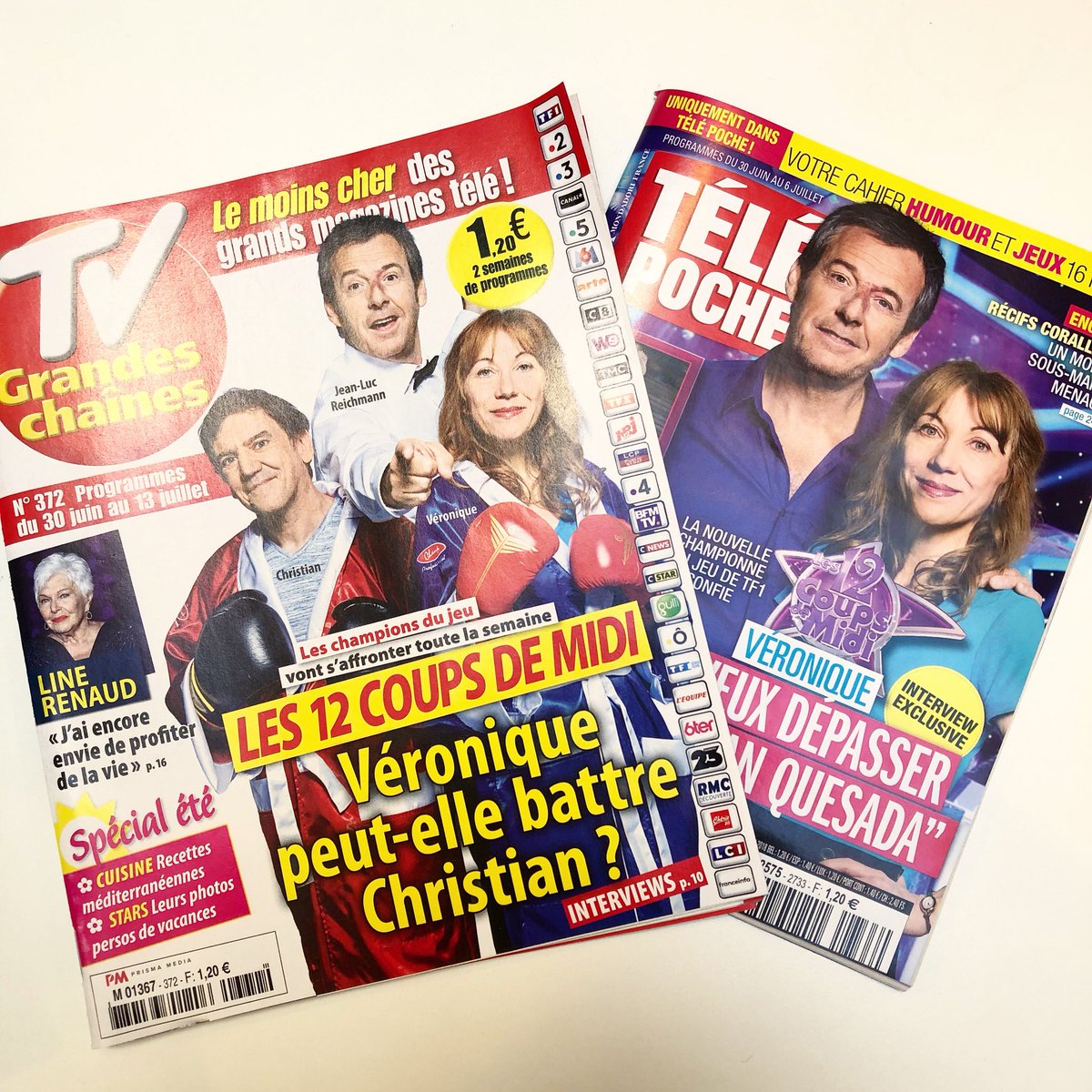 Véronique peut-elle dépasser Christian ? Jusqu’où ira-t-elle ? Ses 2 premières itws exclusives, ce matin en kiosque ! 
#12coupsdemidi