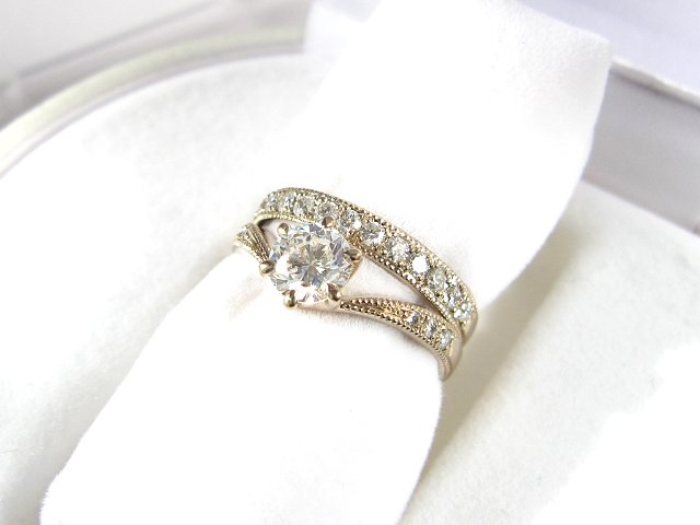ジュエリームナカタ 銀婚式 記念 結婚 25周年 リング 指輪 シャンパンゴールド ミルグレイン 重ね付け ジュエリームナカタ 銀婚式 記念 結婚 25周年 リング 指輪 シャンパンゴールド ミルグレイン 重ね付け
