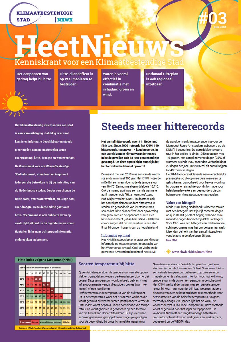Heet Nieuws! <a href="/JokevanWensem/">Joke van Wensem</a> biedt Heet Nieuws - kenniskrant voor een klimaatbestendige stad - aan <a href="/CvNieuwenhuizen/">Cora van Nieuwenhuizen</a> aan op #congreshittestress. Lees hem vanaf nu op bit.ly/2MV6xcQ