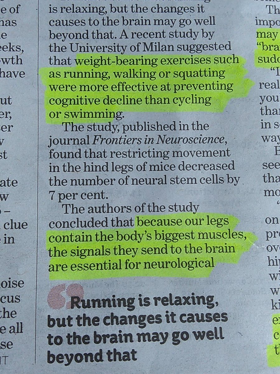 HealthPhysio's tweet image. Great article in the @theipaper today. Running:
☑️ Delays mental decline
☑️ Aids learning
☑️ Promotes muscle growth
☑️A powerful &apos;medicine&apos;

🏃🏃‍♀️👟🎽⛹️
#endPJparalysis #LoveActivity #ExerciseWorks
