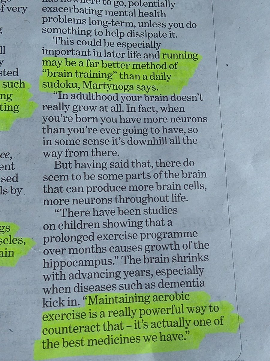HealthPhysio's tweet image. Great article in the @theipaper today. Running:
☑️ Delays mental decline
☑️ Aids learning
☑️ Promotes muscle growth
☑️A powerful &apos;medicine&apos;

🏃🏃‍♀️👟🎽⛹️
#endPJparalysis #LoveActivity #ExerciseWorks