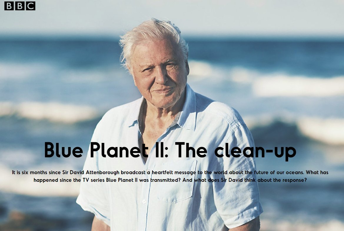 It is six months since #BluePlanet2 showed the devastating impact of plastic in our oceans. In that short time, some fantastic progress has been made. What have you done to #passonplastic?  canvas-story.bbcrewind.co.uk/blue-planet-tw… #Cleanseas #MondayMotivation