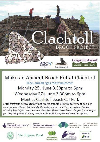 Why not make an ancient broch pot at Clachtoll today? (also runs on Wednesday this week!) <a href="/VentureNorthSco/">Venture North</a> <a href="/NorthCoast500/">North Coast 500</a>
