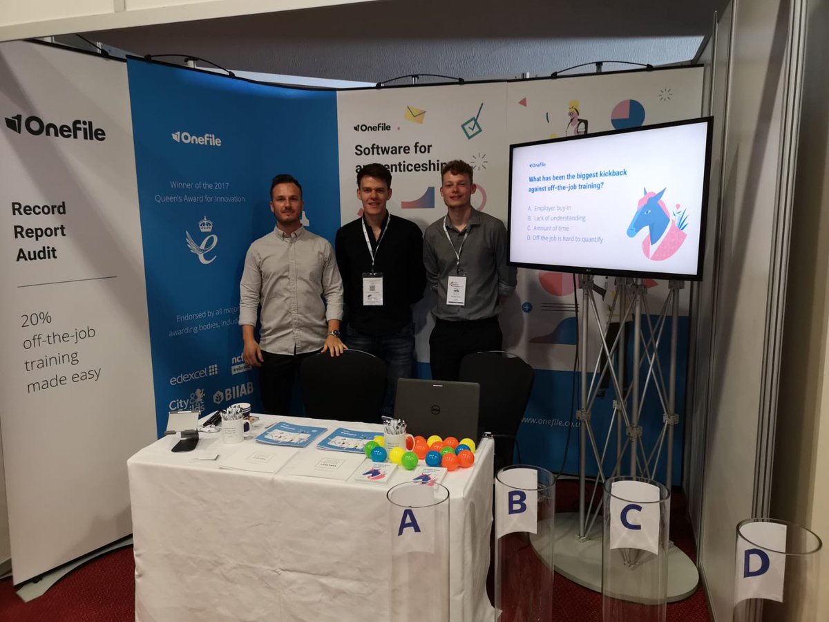 Ready to go at #AELPNC18! Come and have your say by answering some of the BIGGEST questions in apprenticeships right now at stand 4 - plus you can chat to this nice lot 😄👇