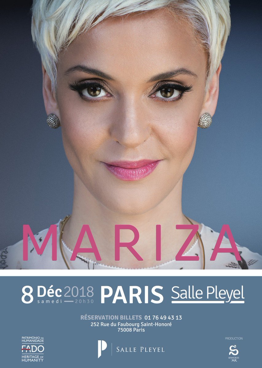[ MISE EN VENTE ] @marizaoficial - #sallepleyel - 8 DEC
L'immense chanteuse de Fado #mariza , sera à la #sallepleyel pour un concert unique.
Réservez vite vos places sur notre billetterie >> htt