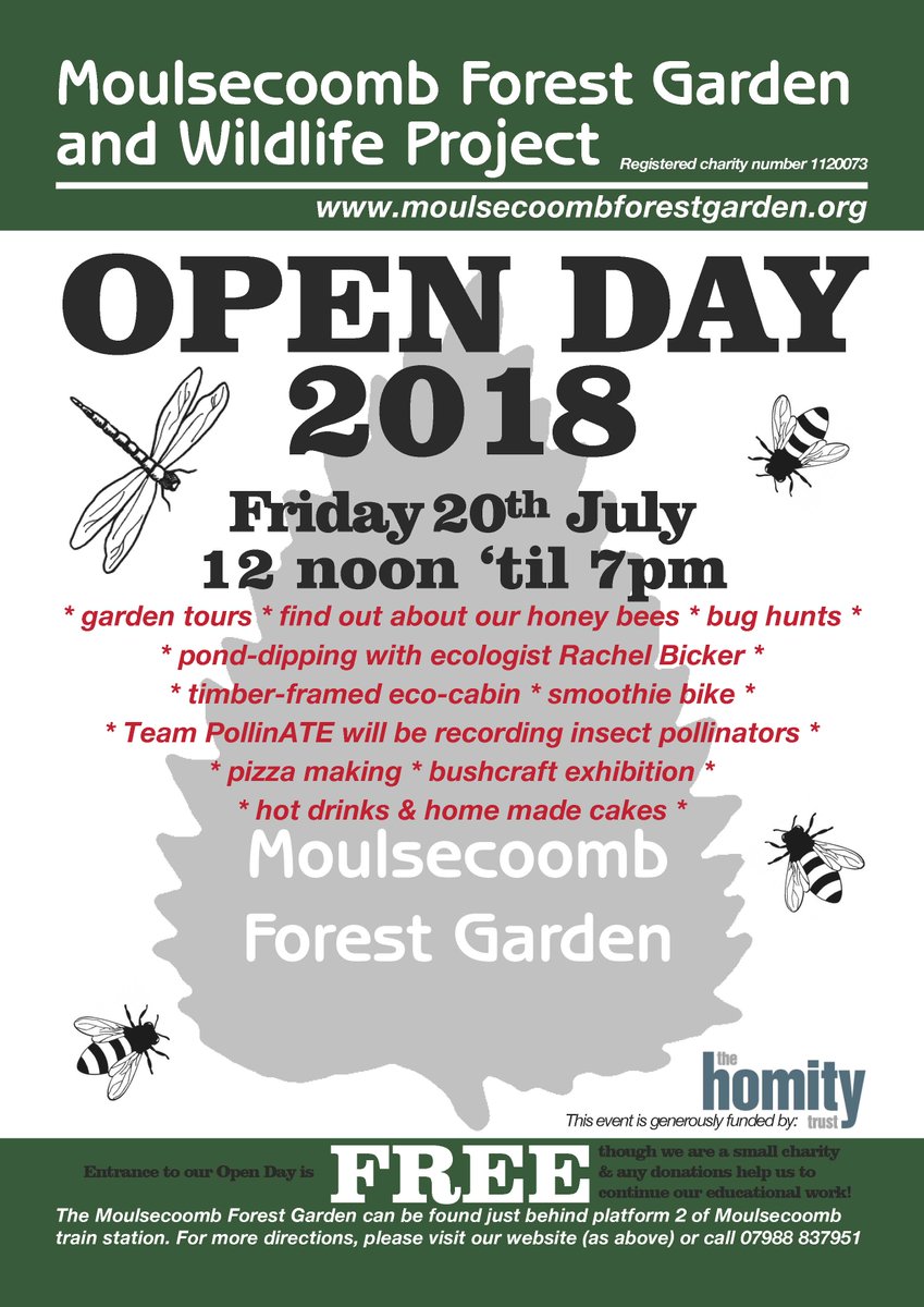 Massive thank  you to <a href="/HomityTrust/">The Homity Trust</a> for sponsoring our open day.  Friday 20th July 12 noon till 7pm.
