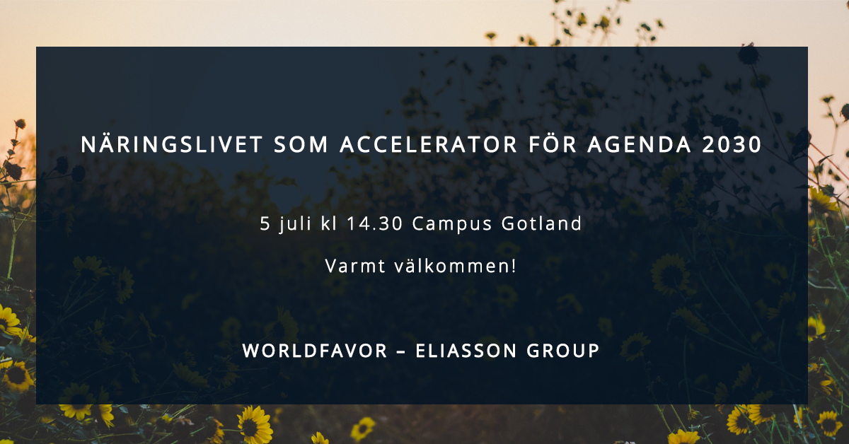 worldfavor's tweet photo. Hur går näringslivet från ambition till långsiktiga bidrag och mätbar effekt? #Agenda2030 är temat och #Almedalen är platsen, vi ses väl där? https://t.co/YUUzGTRa4S https://t.co/RZtGwtDK7n