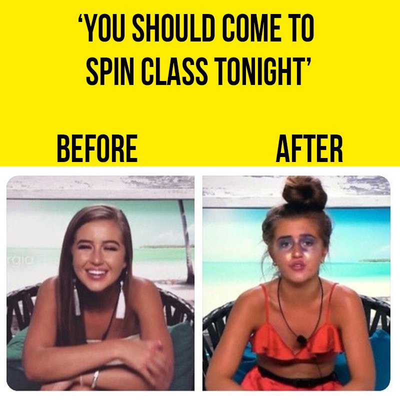 Who doesn’t love a good spin class 😂

#MondayMotivation #MondayMorning #LoveIsland #fitness