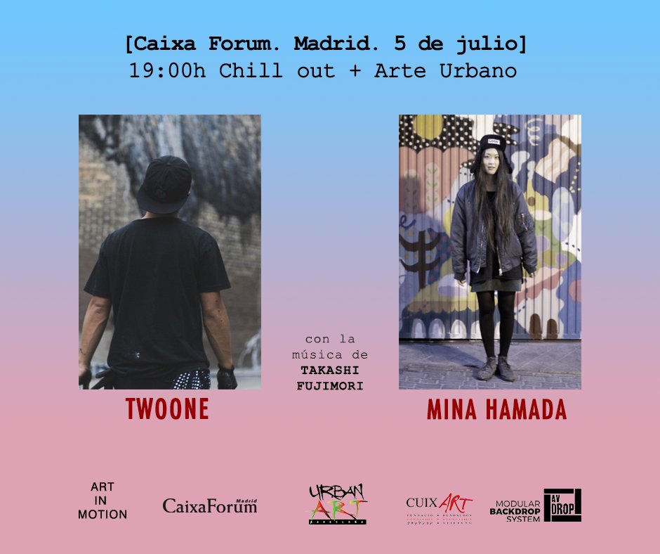 Mina Hamada y Twoone juntos en un evento disfrutando de dos estilos opuestos #art #streetart #Japan #Spain #Madrid #urbanart urbanart.barcelona/mina-hamada-y-…