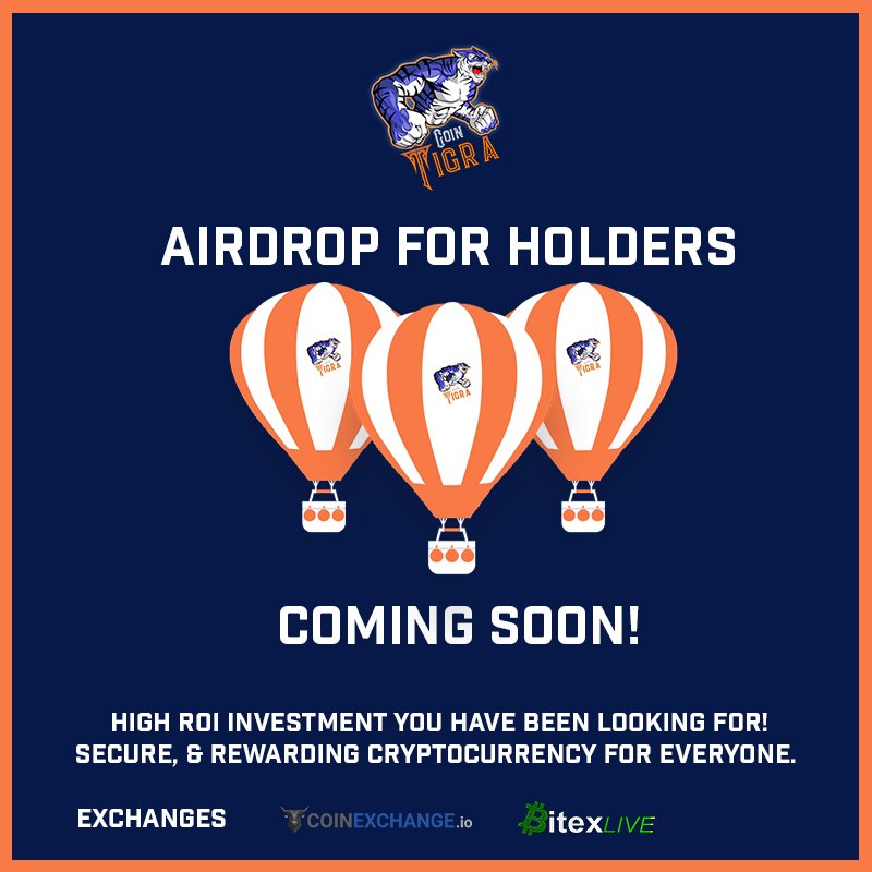 CoinTigra's tweet photo. Tigra Airdrop for holders! Spread the word and join our Discord channel.  #crypto #tigra #airdrop #altcoins #btc #ltc #discord https://t.co/IwtW8gjS48