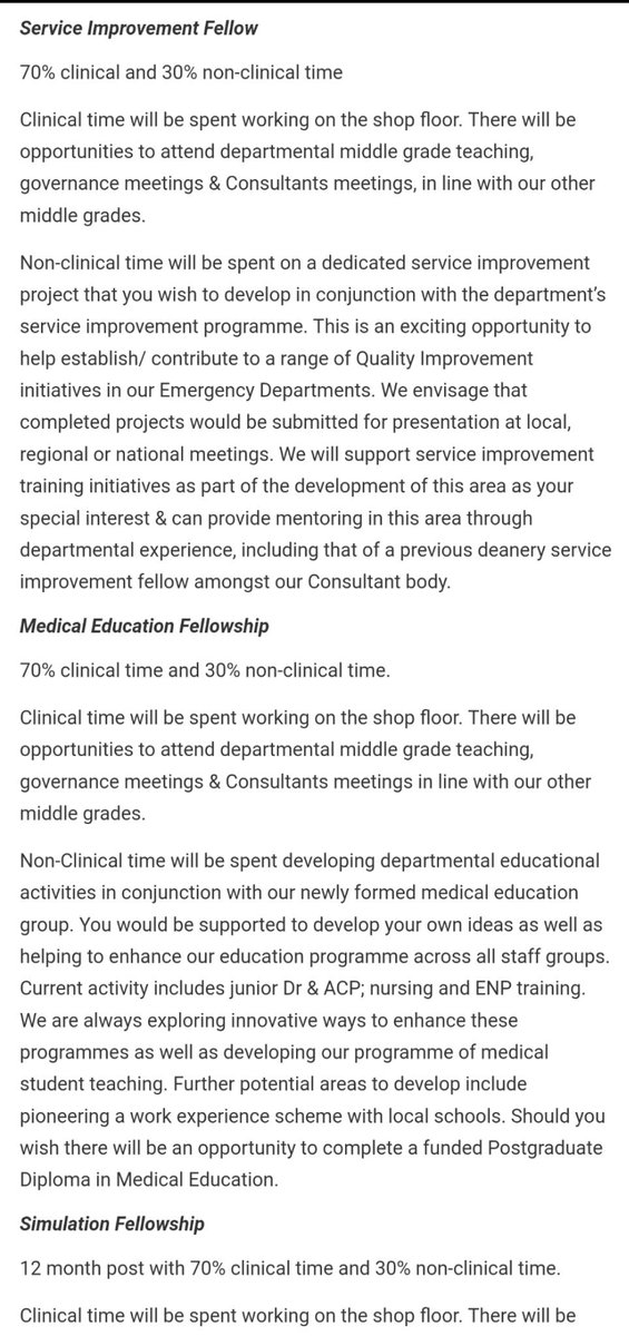 Come join our fantastic team @HHFTnhs in the #ED - flexible Emergency Medicine Middle Grade posts in #QI #ServiceImprovement #MedicalEducation and #simulation - 30% protected non clinical time jobs.nhs.uk/xi/vacancy/1c0…