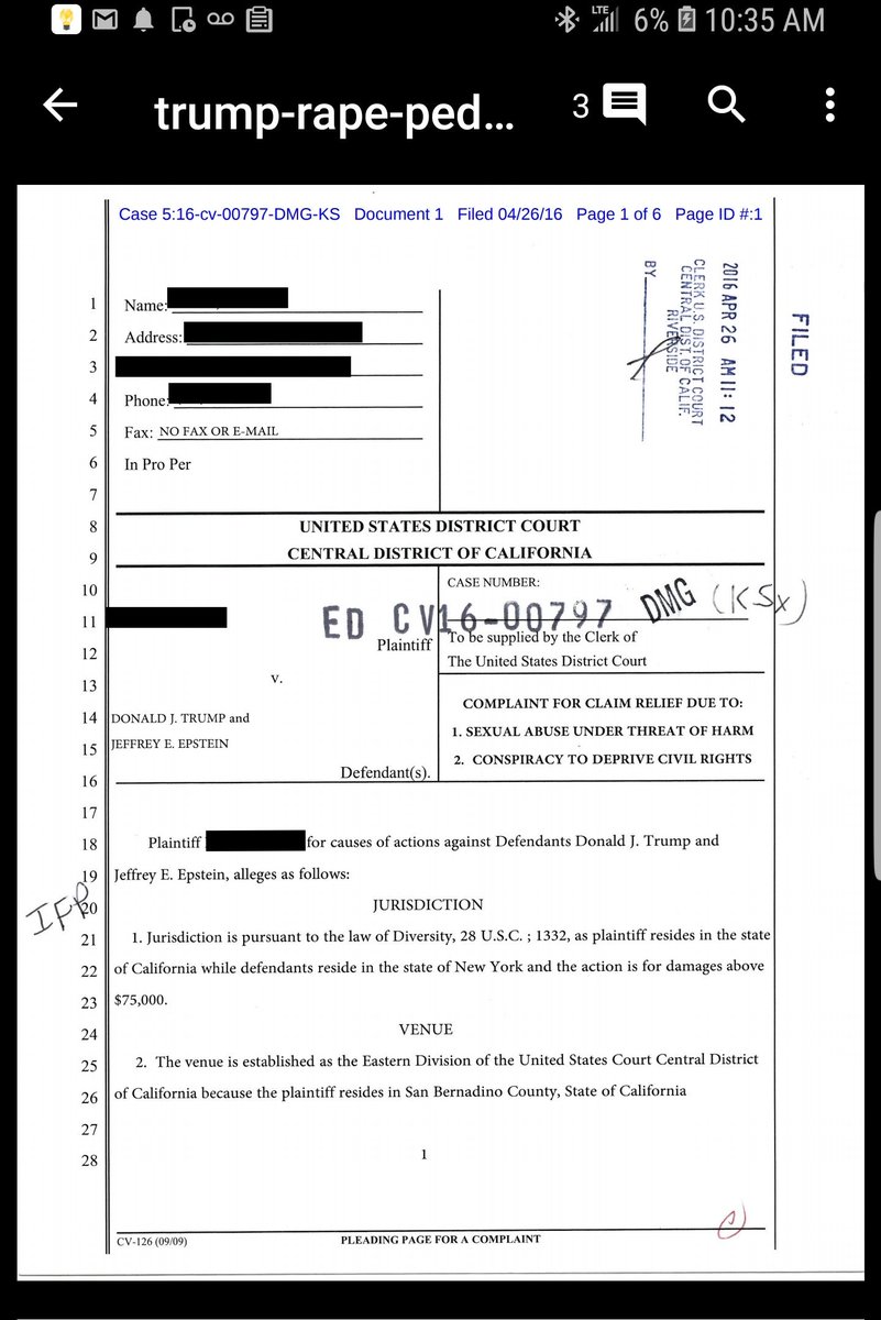 DarcyDelia's tweet photo. #IFB Want to really get the #bluewave going? You could always retweet this court document of The President and  Mr Epstein and their alleged episode with a minor child. 😎https://t.co/ksJMmOHvHI https://t.co/m8yfj4NZ5q