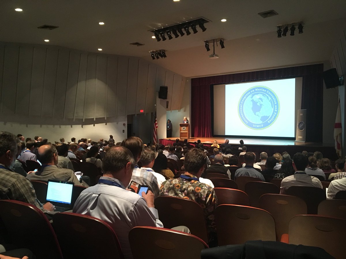 SwadeWade's tweet photo. Kicking off 19th Int. Congress on Marine Corrosion & Fouling #ICMCF at Florida Institute of Tech. Geoff Swain stating “there are no shortcuts when working in the marine environment” #corrosion #fouling https://t.co/QfTUiggIDB