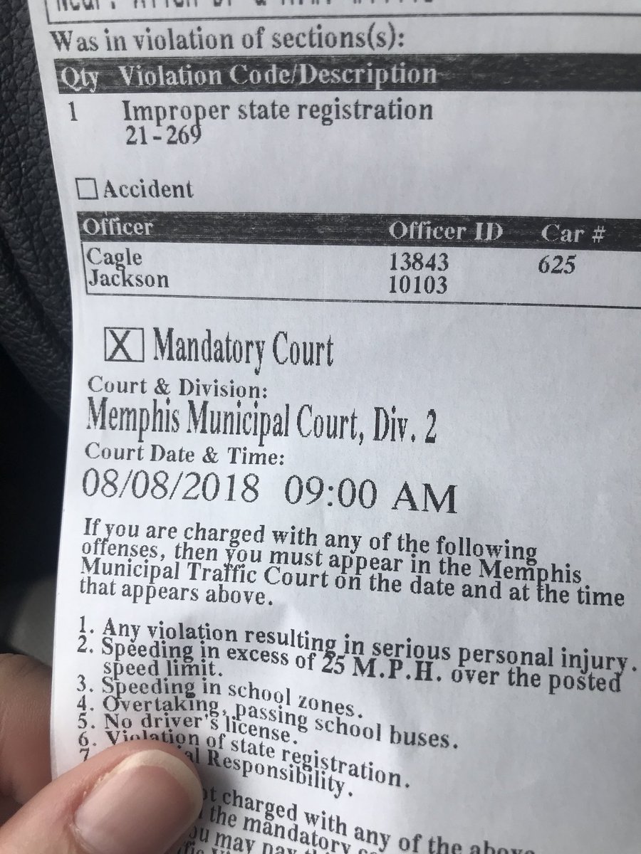 Lauren Lee on X: &ldquo;Got a ticket for having expired drive out tags 