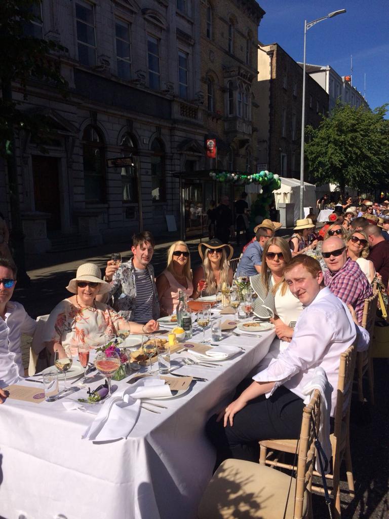 RiverleeHotel's tweet photo. We had such a fantastic evening at @CorksLongTable yesterday. Well done to all involved in this great event as part of the @CorkMidsummer. The food, service and weather was excellent. What a great way to finish off a brilliant festival.
#CorksLongTable #Cork #PureCork #Proud https://t.co/wBSY3ti2ne