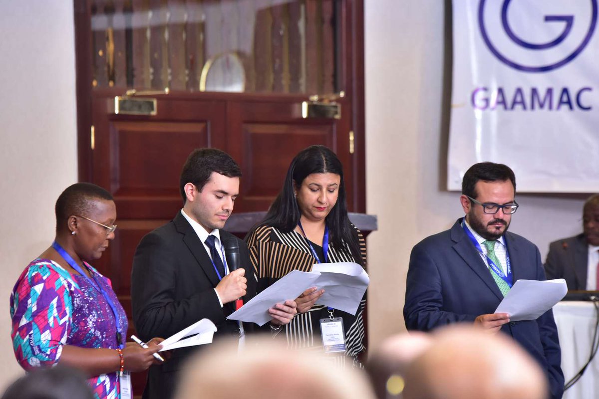 SetonHall's tweet photo. Grad student Emanuel Hernandez @shudiplomacy @hallbusiness traveled to Uganda last month to represent Seton Hall at #GAAMACIII. People and governments finding strategies to prevent mass atrocities around the world. https://t.co/C5XP361OF1 https://t.co/PxqI4gBjD4