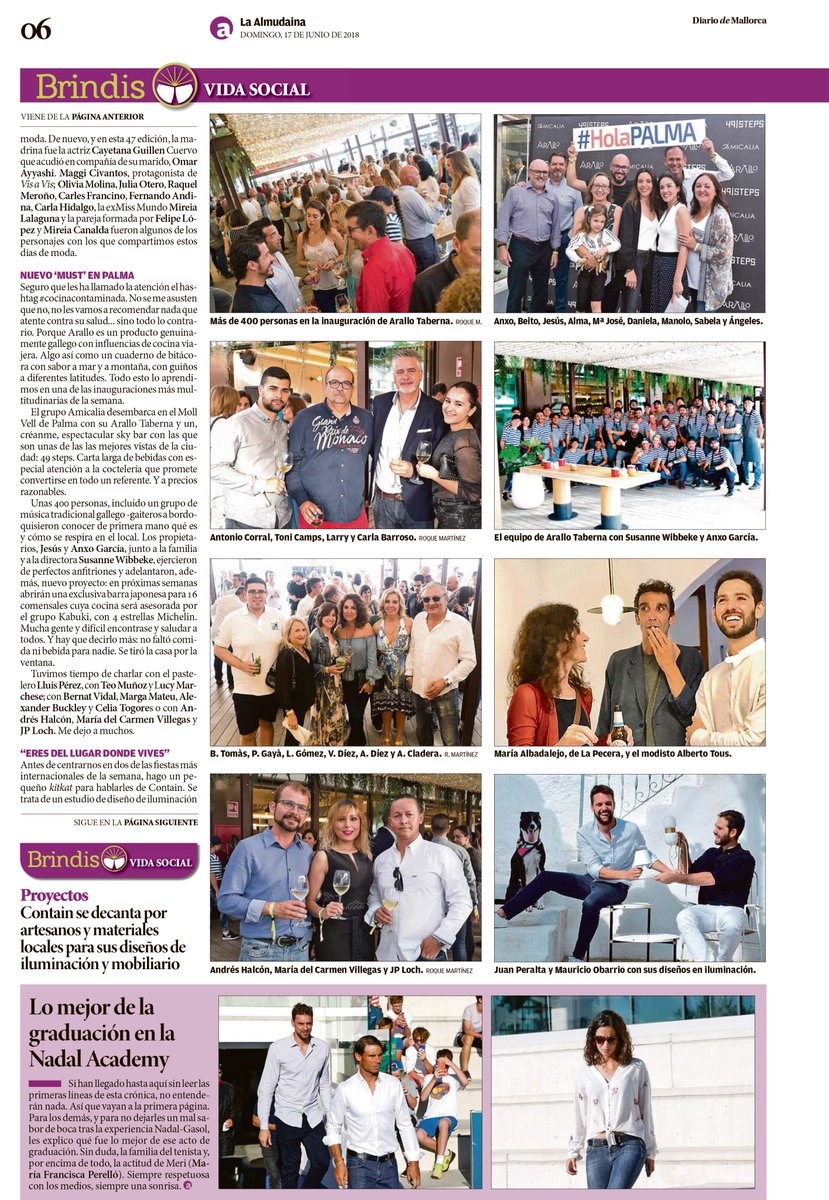 AralloTaberna's tweet photo. ¡La apertura de #AralloMallorca está en boca de todos! 🤘🔥 @diariomallorca @UHmallorca y @MM_Mallorca se han hecho eco de la llegada a #Palma de nuestra #CocinaContaminada y de @49StepsMallorca https://t.co/zWQjY6eMlE