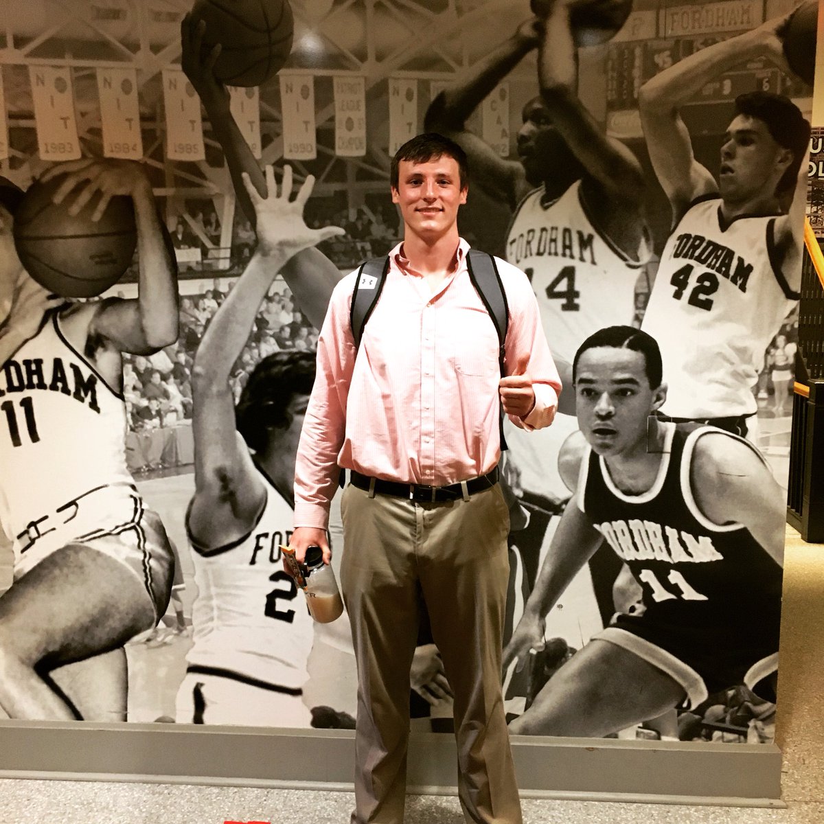 FordhamMBB's tweet photo. Pleasant surprise to see senior walk-on Chris Downing on campus this morning! This summer, Chris is interning with KKR, a private equity firm. Bright future ahead for CD! https://t.co/bsCYOf6erL
