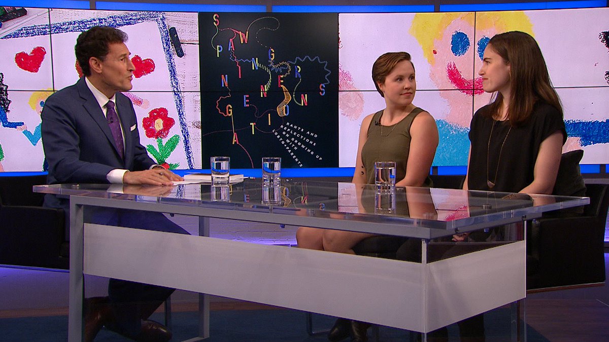 therundowntvo's tweet photo. .@sadesRose and @MakZook, co-editors of the essay collection, "Spawning Generations: Rants and Reflections on Growing Up with LGBTQ+ Parents" discuss the evolution of attitudes toward LGBTQ people in Ontario https://t.co/epcVuHnkuA #queerspawn #LGBTQ #canqueer #Pride https://t.co/pk4rvyczLt
