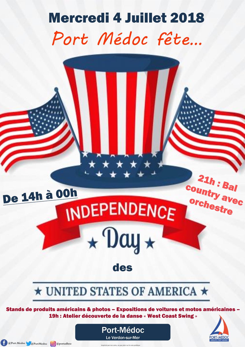 PortMedoc's tweet image. Le 4 Juillet 2018 (date officielle de la journée de l’indépendance aux Etats-Unis), Port-Médoc traversera l’Atlantique pour se mettre aux couleurs de l’Amérique !
#expositionvéhiculesaméricains #produitsUS #balcountry #etbienplusencore 
🇺🇸Nous vous attendons nombreux ! 🇺🇸