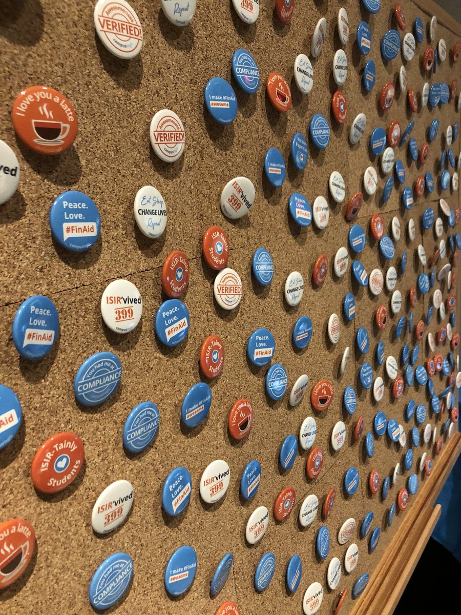 justintopliff's tweet photo. Come grab your collectible @CampusLogic pin in meeting room 14! #NASFAA2018 #FinAid #FinAidNinja #StudentFinancialServices https://t.co/3XbdH72NxL