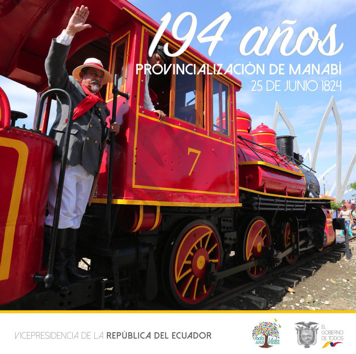 Vice_Ec's tweet photo. Ecuador  🇪🇨 celebra los 194 años de provincialización de la gran Manabí. Cuna del General Eloy Alfaro y de gente trabajadora para el desarrollo del país. https://t.co/qAVk5CBev7
