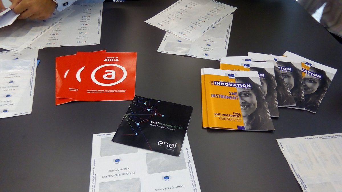 ArcaIncubatore's tweet photo. Started the #ENEL #SMEInstrument corporate day at #EnelInnovationLab in #Catania. Two day #Pitch in the #RenewableEnergy sector
@EnelGroupIT @EU_H2020 @EU_EASME @H2020SME #Eencanhelp #ARCA #EU_EIC https://t.co/6pb5fqQjIB