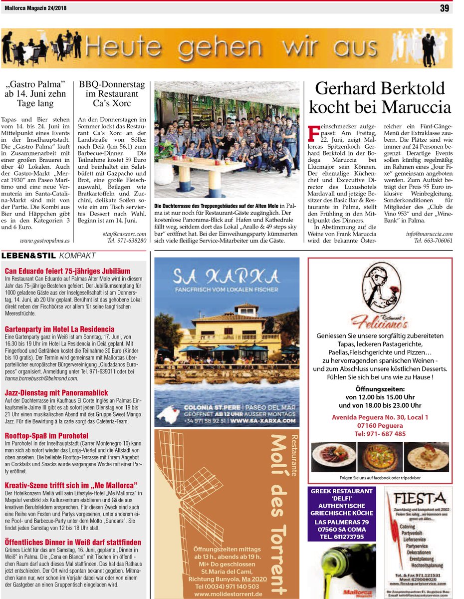 49StepsMallorca's tweet photo. 🗞️🔊 ¡Salimos en prensa! Han hablado de nosotros y de la inauguración de @AralloTaberna en #Mallorca ➡️ @UHmallorca @MM_Mallorca y @diariomallorca ¡Gracias! #49Steps #Skybar #Palma https://t.co/1RnA2T9zbK