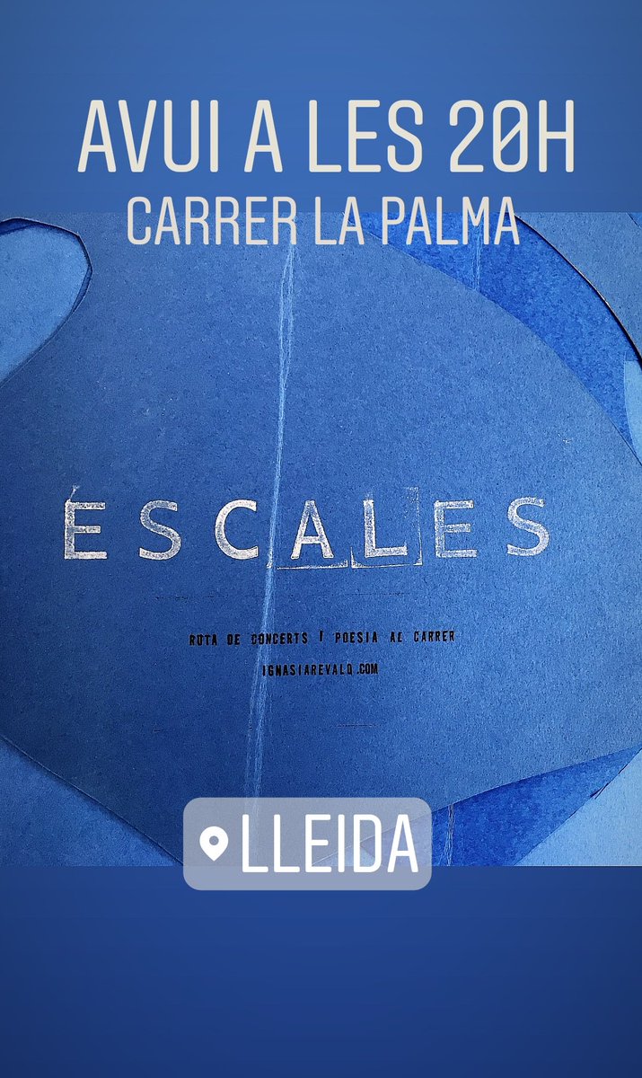 Avui al carrer #lapalma de #Lleida #concert #escales amb <a href="/ignasiarevalo/">Ignasi Arévalo</a> #25 #juny 🎶🎶