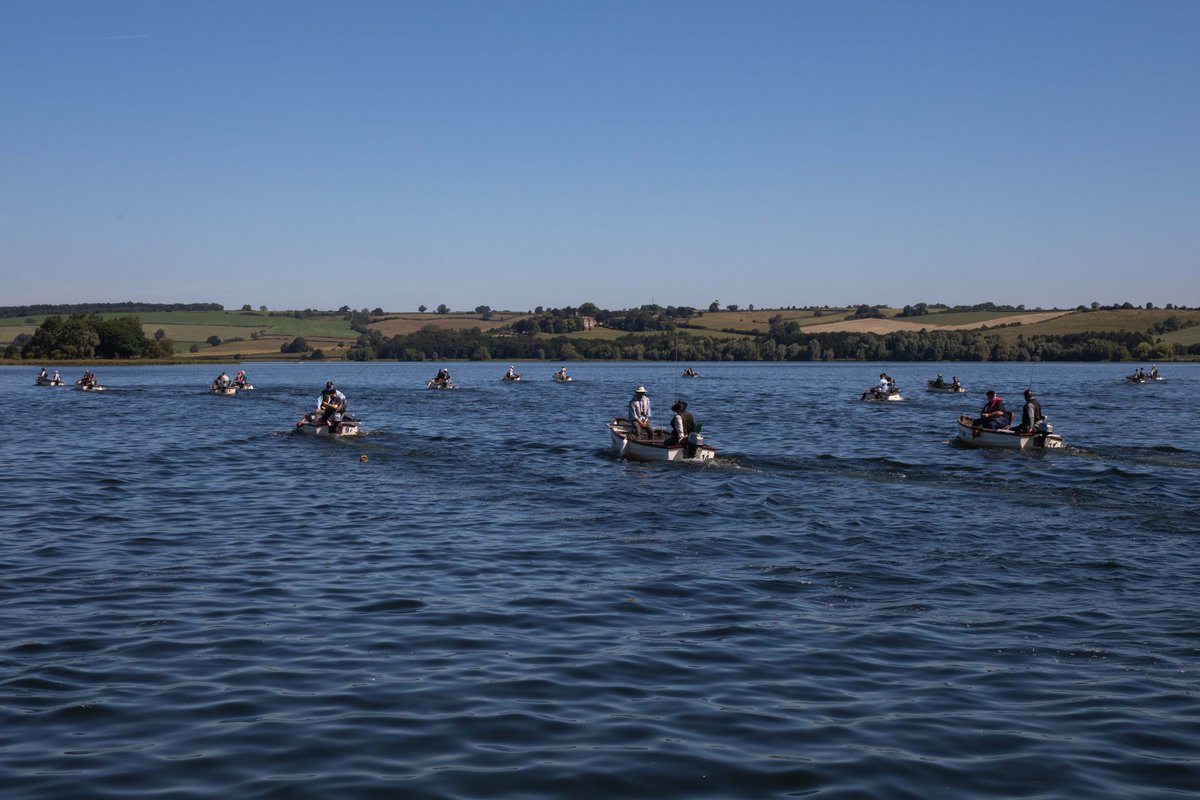 oakhamphoto's tweet photo. Anglers heading out onto the water, I hope they have plenty of sun block! Practice day. International Disabled Fly Fishing Championships, #Eyebrookreservoir, #IDFFA, #Fishing, #FlyFishing, #DisabledFishermen https://t.co/3VxLnDUDmi