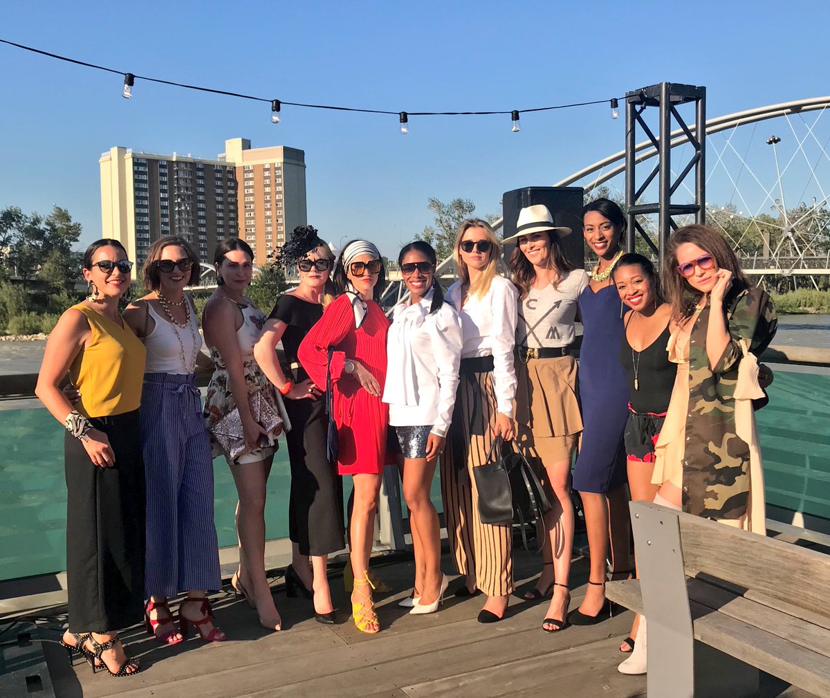 reeljennysteele's tweet photo. What. A. Night! Congrats to @ourPARKonline on their 10 year anniversary. 🙌🏾 They celebrated in a BIG way with a runway show on George C. King bridge! Such an incredible experience. #yyc #fashionshow #runway #style #fashion https://t.co/GZ6QuY4TEH