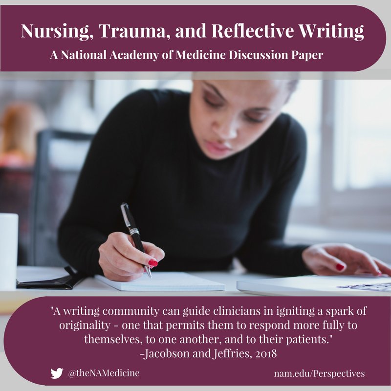 theNAMedicine's tweet photo. Burnout in clinicians is widespread, and innovative approaches to combating burnout are needed. Reflective writing provides clinicians with a way of understanding their own trauma in a way they may not have considered before: https://t.co/NHG72AH4fJ https://t.co/TqqTQSfJQp