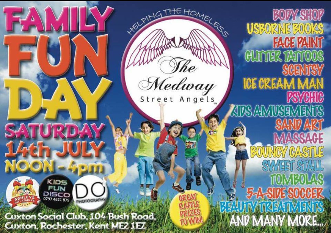 Have a fun day out with the family, while also helping us to raise vital funds for the vulnerable and homeless in the Medway #charity #EndHomelessness