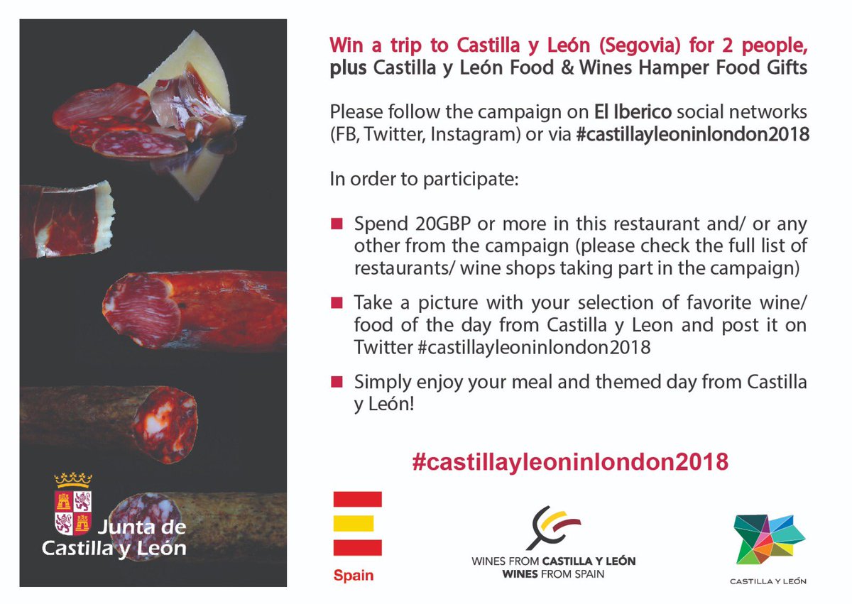 PraderaTapasN8's tweet photo. This Wednesday 27th of June we will be offering the best #Wines and #Food from the #Spanish region of #CastillayLeon 💃🏻🥂 

Just pop in and ask for our special menu #CastillayLeoninLondon2018 #CrouchEnd #HighStreet #Hornsey #N8 #London https://t.co/8qiHUsRg0G