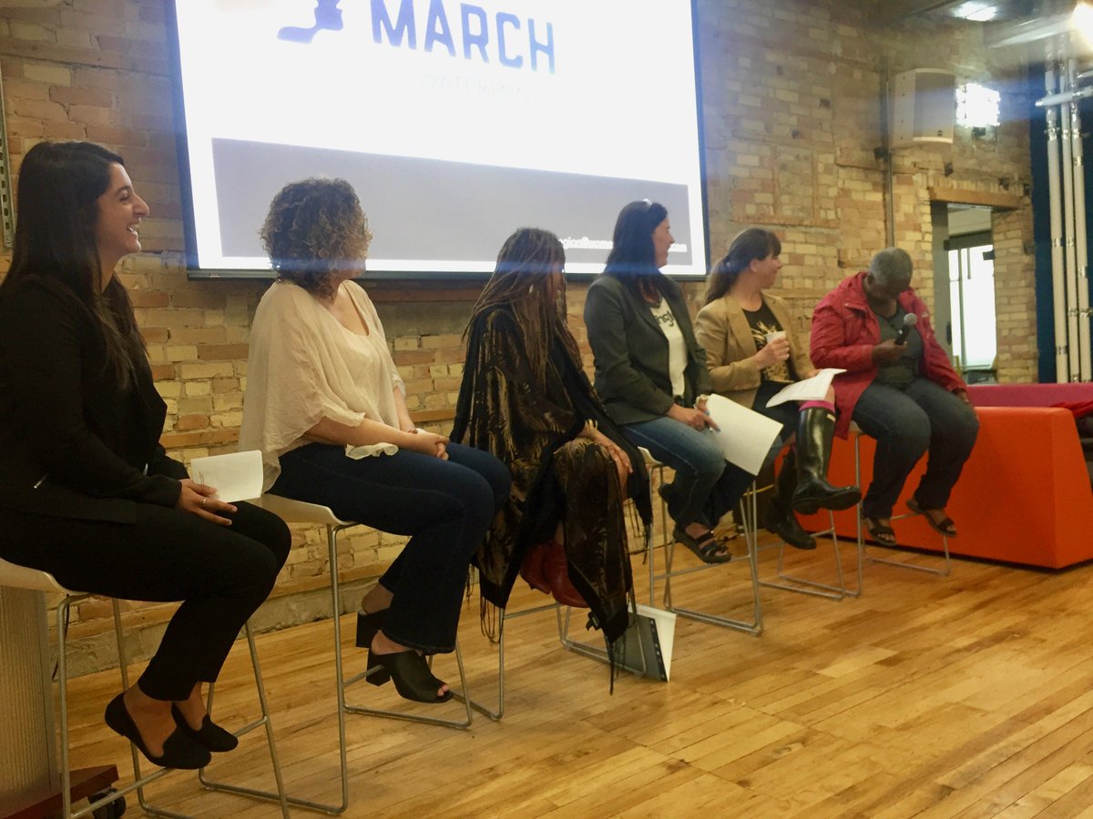 WMC_WR's tweet photo. Smiles all around at our first general meeting yesterday! Grateful for supportive community members and our insightful panelists @campbelllor @LauraMaeLindo @melissadurrell @s4r4b1ngh4m and Marjorie Knight <3 #kwawesome https://t.co/5XmJlFisV5