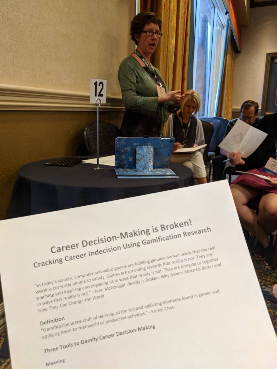 bethechangecc's tweet photo. What a treat to talk about #gamification & #mycareerdesignstudio at #NCDAPhoenix! Wanna learn how can gamification help you design your #career? My Career Design Studio is now open! https://t.co/zmUzLH94Dy https://t.co/Uo7aZVEa6K