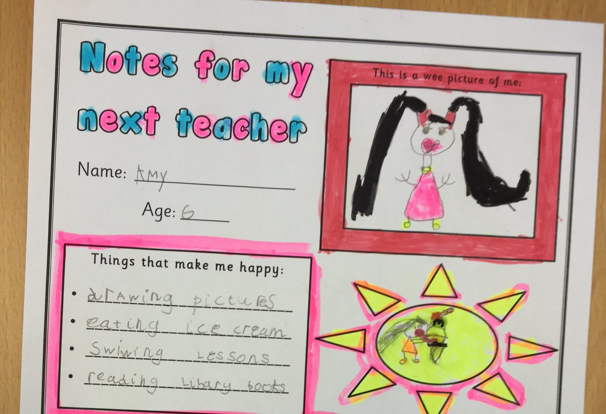 MrMcMahonTPS's tweet photo. Today we wrote notes to pass onto our next teacher about what makes us happy, what helps us learn and things that he or she will love about us! @ThornliePrimary https://t.co/5VhrU5DRYW