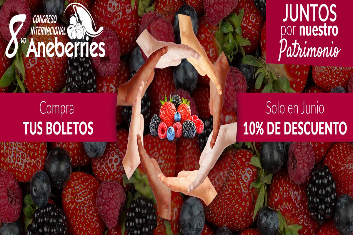 Congresoberries's tweet photo. ¡Buenos días amante de las berries!

¡Aprovecha el 10% de descuento durante Junio en tus boletos de Congreso! ¡No te quedes fuera! https://t.co/7lloZw6y9F