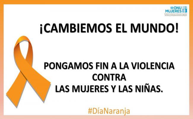 #DíaNaranja.  Digamos NO a la violencia contra mujeres y niñas.