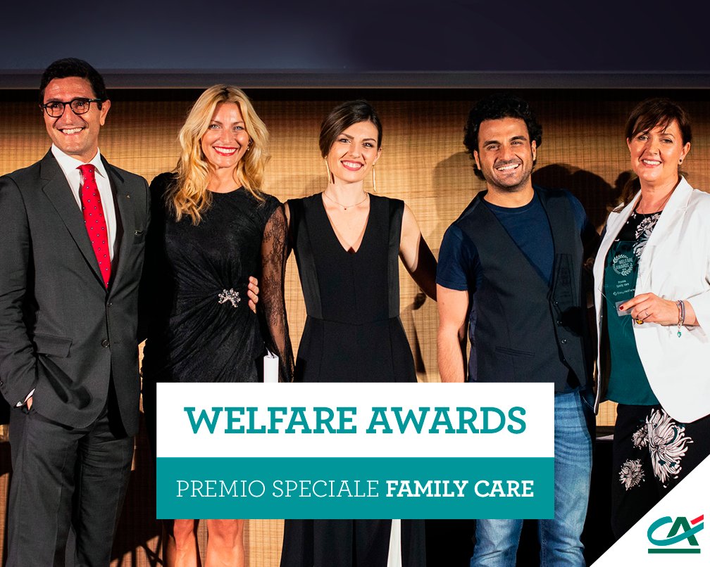 CA_Ita's tweet photo. #CréditAgricole ha vinto il premio speciale “Family Care” ai #WelfareAwards! @EasyWelfare ha premiato il nostro Gruppo per i servizi welfare dedicati alla cura e al benessere della famiglia, per una migliore conciliazione vita-lavoro. https://t.co/p9ZtOtbH0L