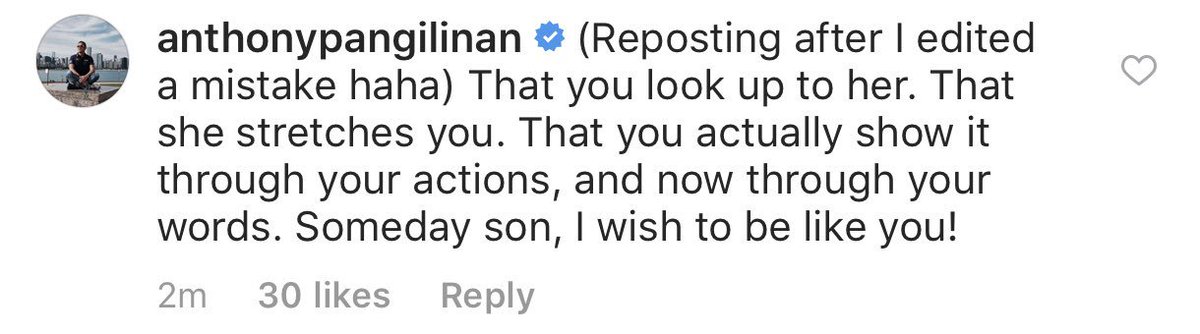 naegajaejalnaga's tweet photo. Tito Anthony’s comment on Donny’s post 😭😭

Full support talaga ang Pangilinan Family  sa #Donkiss 💖💖

#TWBADonKisaAndTell https://t.co/f0TtWJPlhF